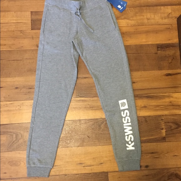 K-Swiss Pants - K-SWISS Gray joggers (xs) new